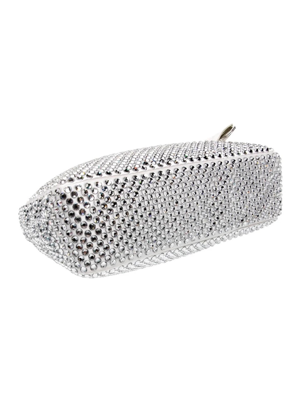 Prada Silver Crystal-Studded Shoulder Bag - Picture 7 of 9